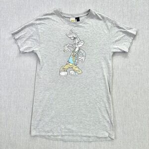 Looney Tunes Bugs Bunny Rapper T Shirt Mens Size Medium Graphic Gray Cartoon